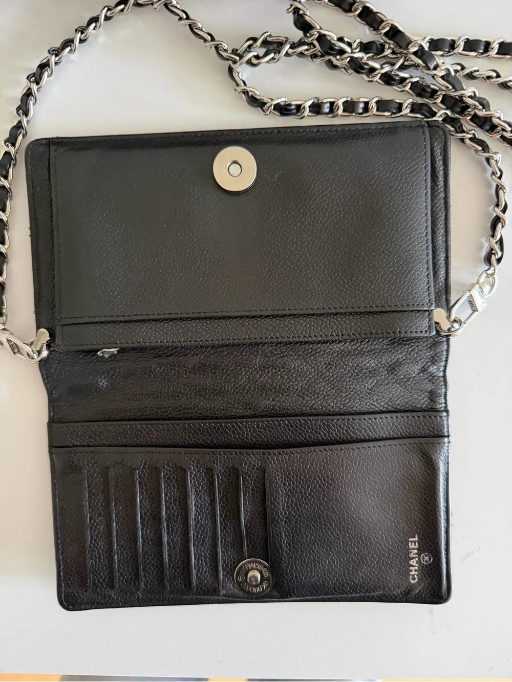 CHANEL quilted caviar
